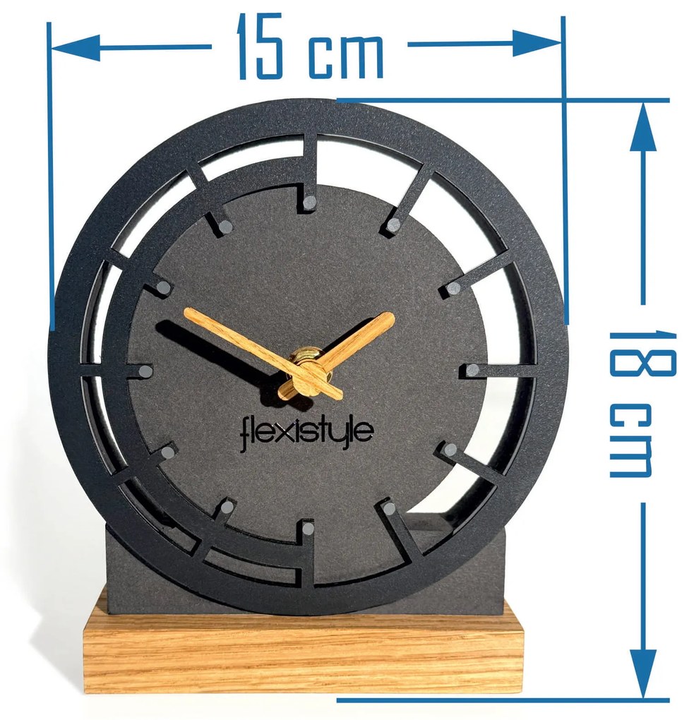 Dekorstudio Drevené stolové hodiny Black Oak 2