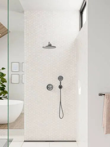 Hansgrohe Croma, hlavová sprcha 280 1jet, kartáčovaný čierny chróm, HAN-26220340