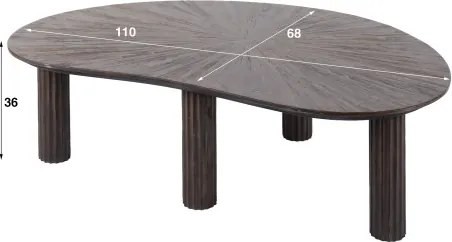 Konferenčný stôl 26-67 Maya 110cm Drevo Teak - Komfort-nábytok
