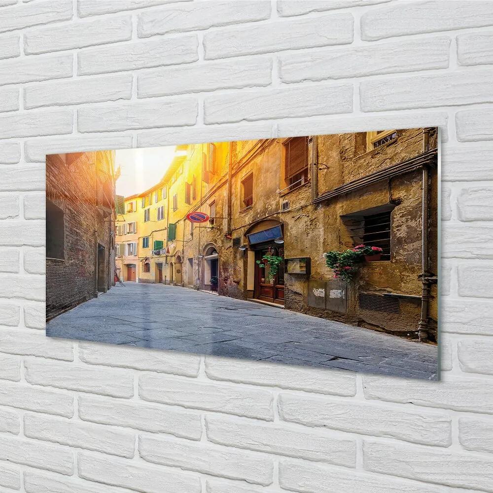 Sklenený obraz Italy Street budovy 100x50 cm