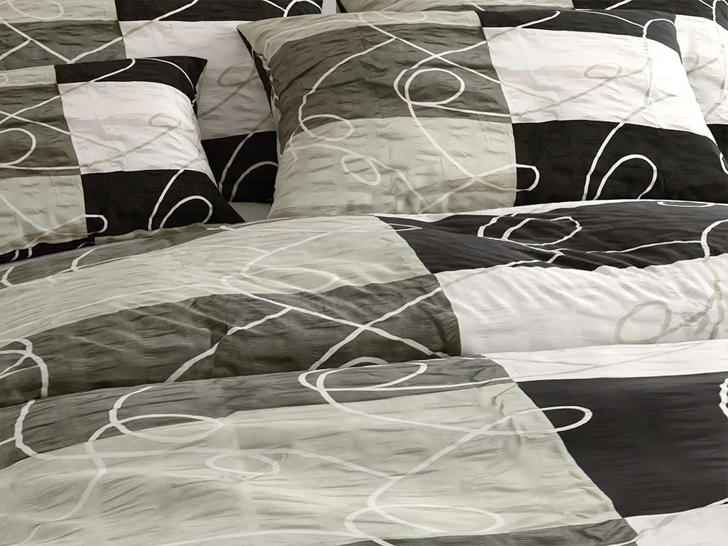 Krepové obliečky KASPARO BLEND sivé hotelová kapsa Rozmer obliečky: 70 x 90 cm | 140 x 200 cm