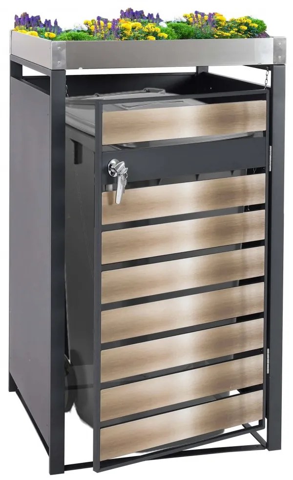 Prístrešok na smetiaku J81 so záhonom