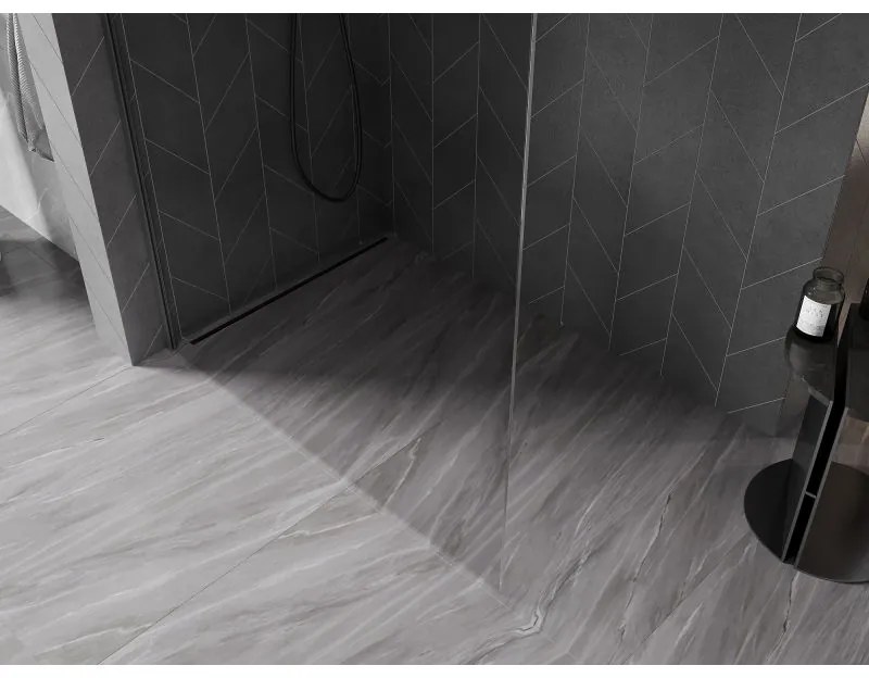 Mexen, Mexen Kioto-X sprchová stena 90 x 200 cm, priehľadná 10 mm, pištoľový kov - 800-090-101-95-00-X