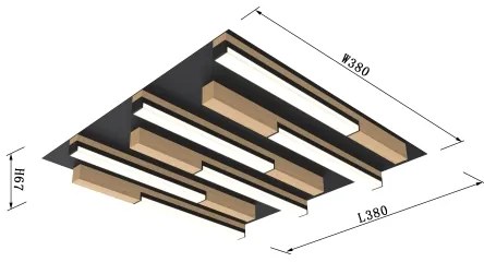 Wofi 9031-606 - LED Stmievateľné stropné svietidlo PALERMO LED/26W/230V drevo