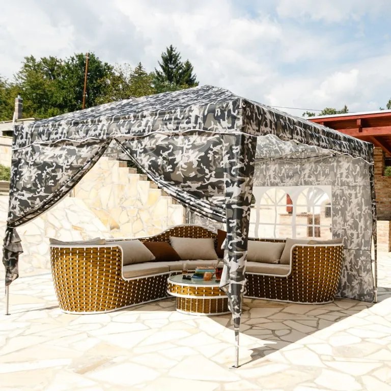 INSTENT záhradný párty stan - 3 x 3 m, urban + 2 bočnice