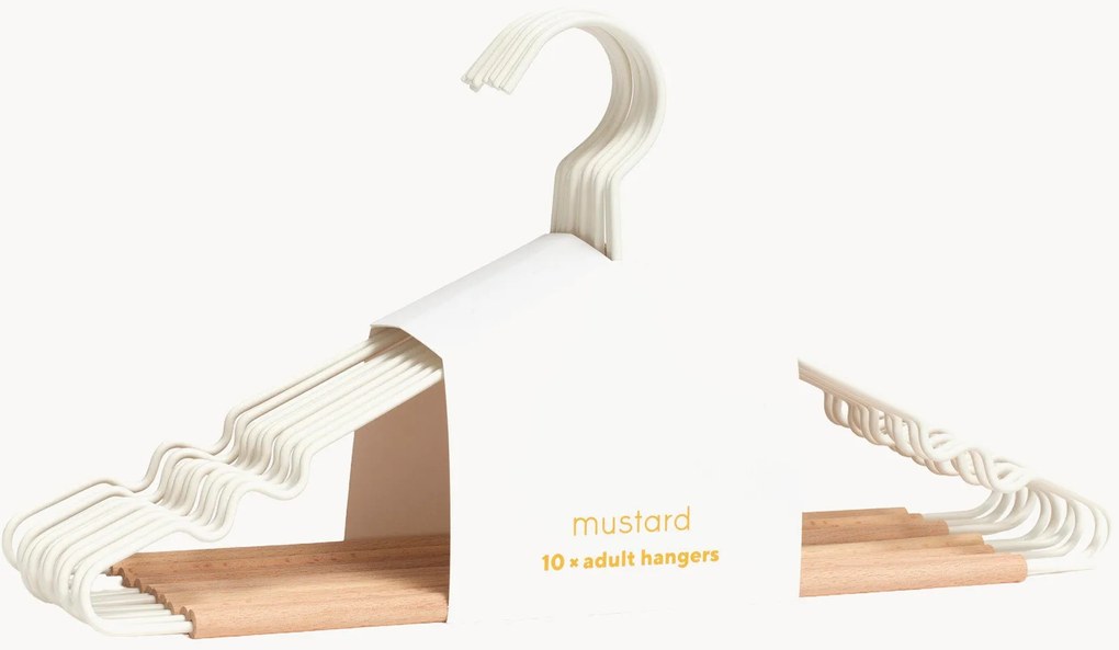 Ručne vyrobené vešiaky Adult Chalk, 10 ks