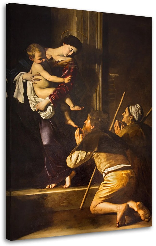 Gario Obraz na plátne Michelangelo Merisi da Caravaggio, Madona loretánska a pútnici, Rím Rozmery: 70 x 100 cm