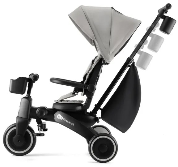 KINDERKRAFT - Detská trojkolka JAZZ 2 sivá