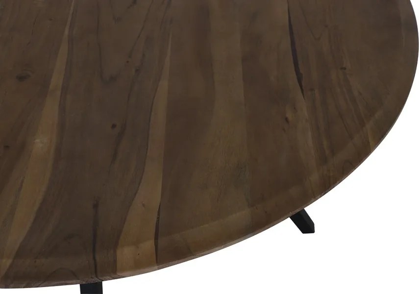 Okrúhly jedálenský stôl s drevenou doskou z akáciového dreva Mimoso - Ø 140*78 cm