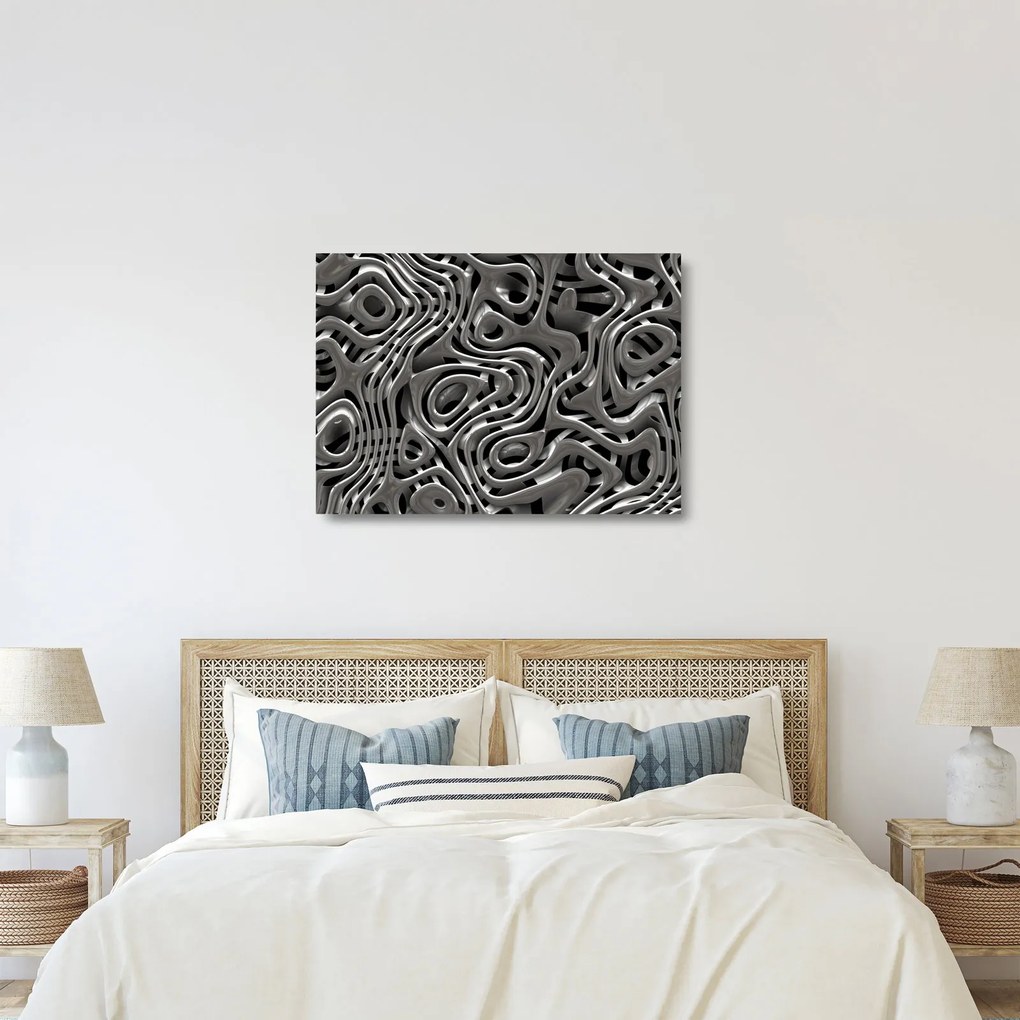 Sklenený obraz - Metalická abystrakcia (70x50 cm)