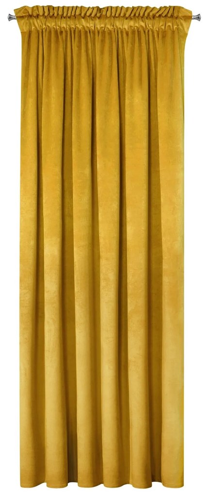 ZATEMŇOVACÍ ZÁVES NA PÁSKE ROSA 140X270 CM HORČICOVÁ