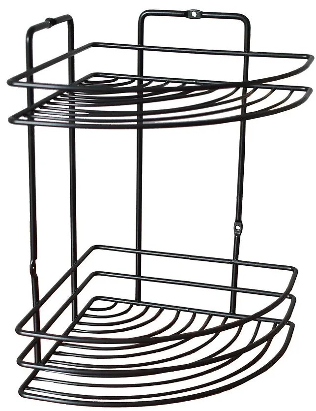 Rohová polica 2p black