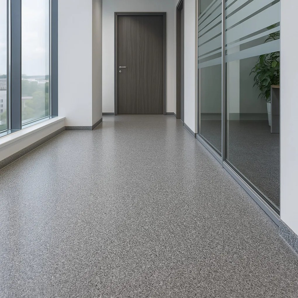 Gerflor, PVC podlaha - lino Flexar Nerok 0632 Pixel Anthracite, na mieru, šíře 2m,4m, šedá, bez podkladu, chodba / predsieň