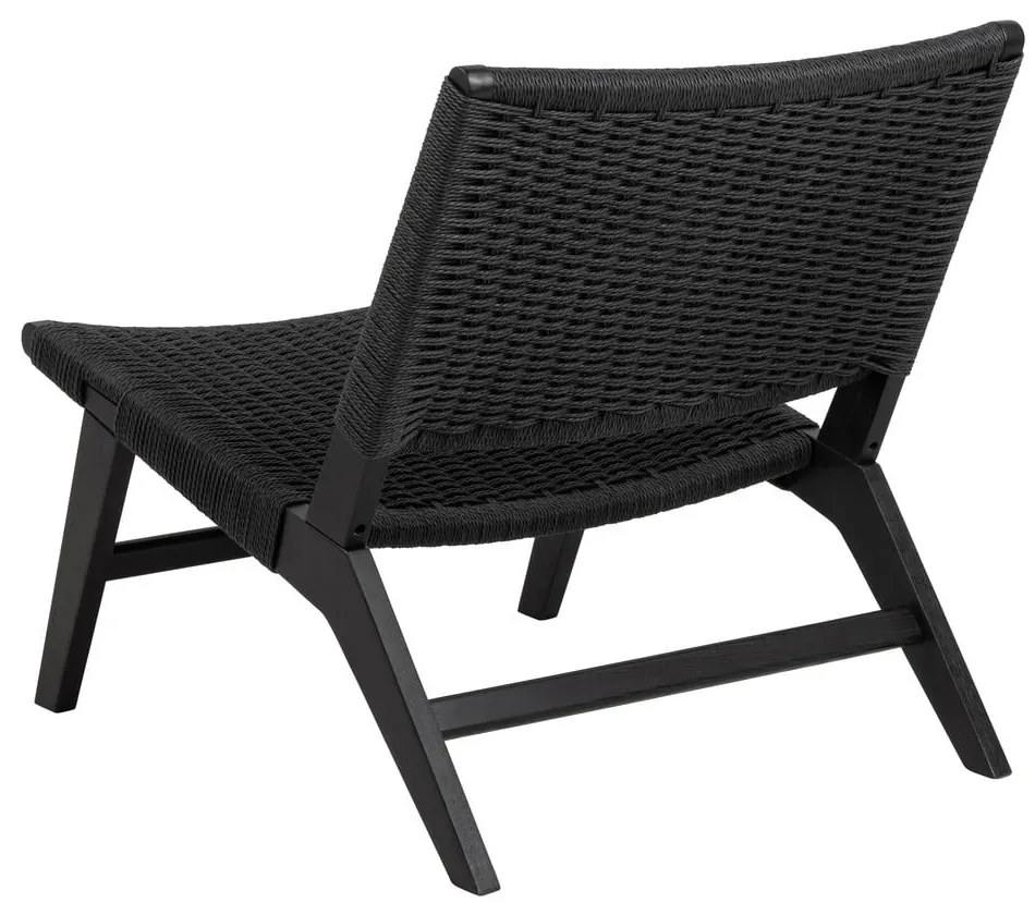 Čierne kreslo s výpletom Carson – Actona