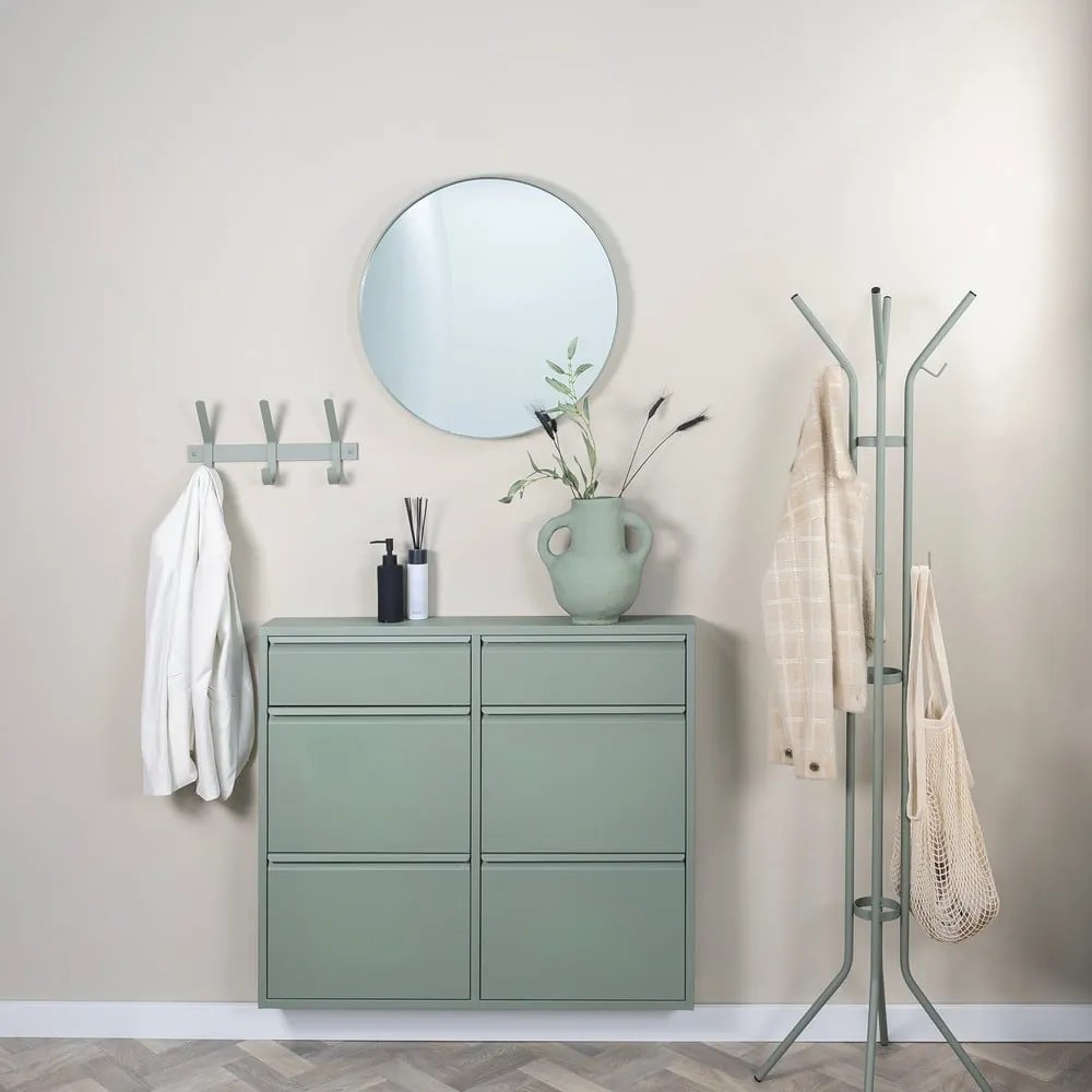 Sivozelený kovový vešiak ø 40x170 cm Jessy – Spinder Design