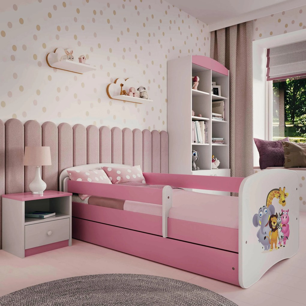 XXXLutz POSTEĽ PRE DETI A MLÁDEŽ 80/160 cm, biela, pink MID.YOU - Detské izby - 002142000272