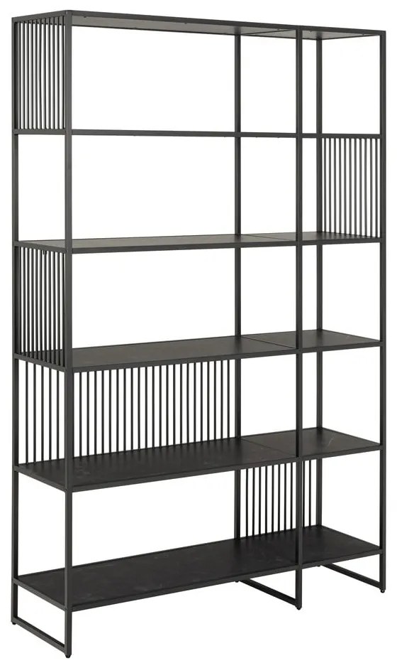 Čierna knižnica 120x185x35 cm Strington – Actona