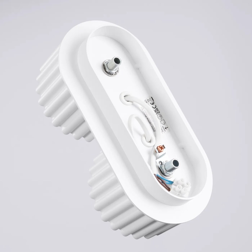 Stropné svietidlo Aura, 2x biele hliníkové tienidlo, (6 cm)