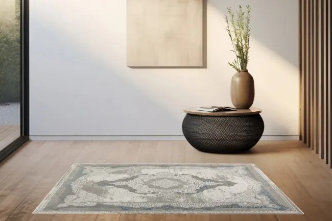 Koberec Allora Plus B827B ornament, sivý