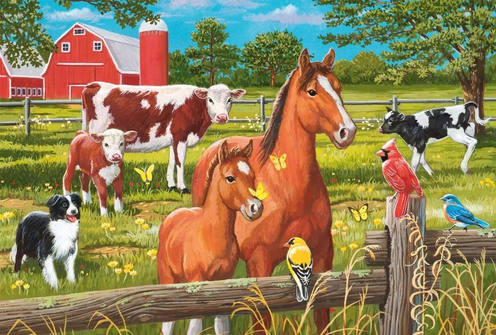 Schmidt Puzzle 3×48 dielikov: Zvieratá na farme