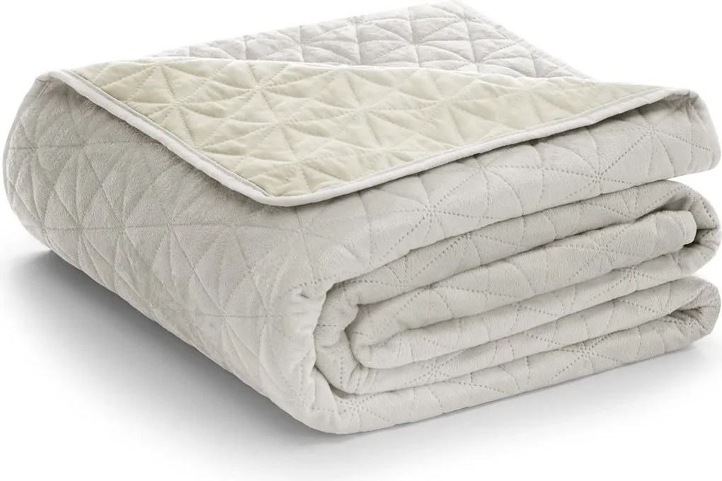Prešívaný prehoz na posteľ LAILA 170x210 krémový