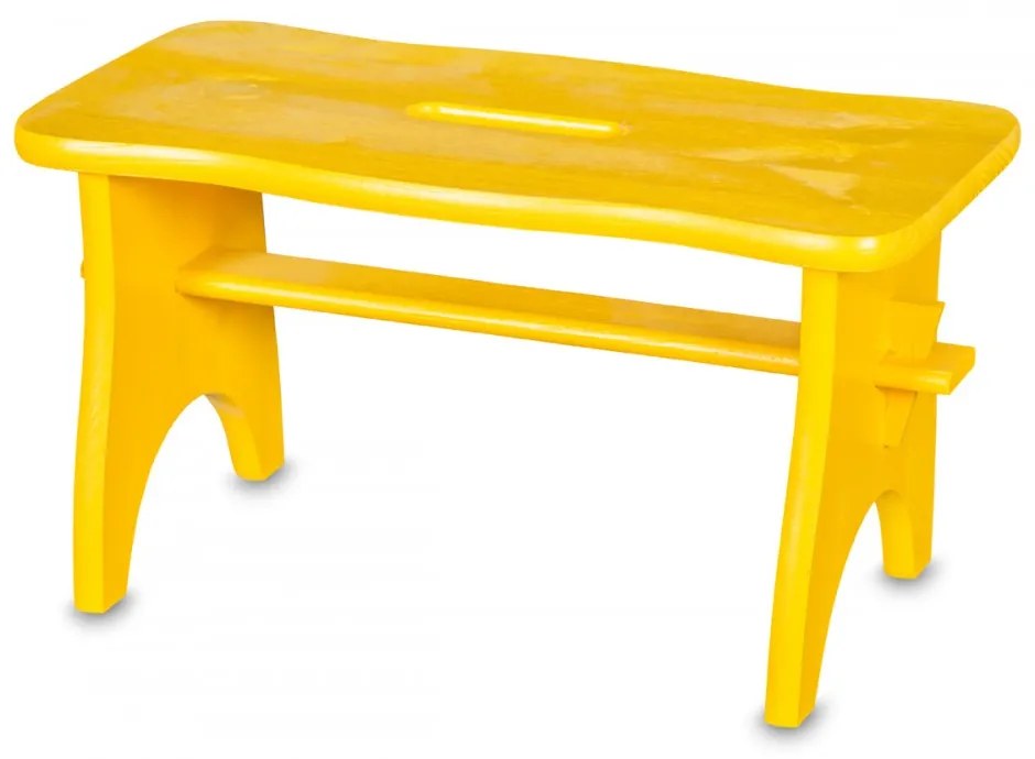 Drevobox Drevená stolička - žltá