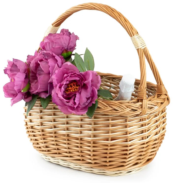 Nákupný kôš prútený Levitra I.š. 36 x hl. 26 x v. 20/40(cm)