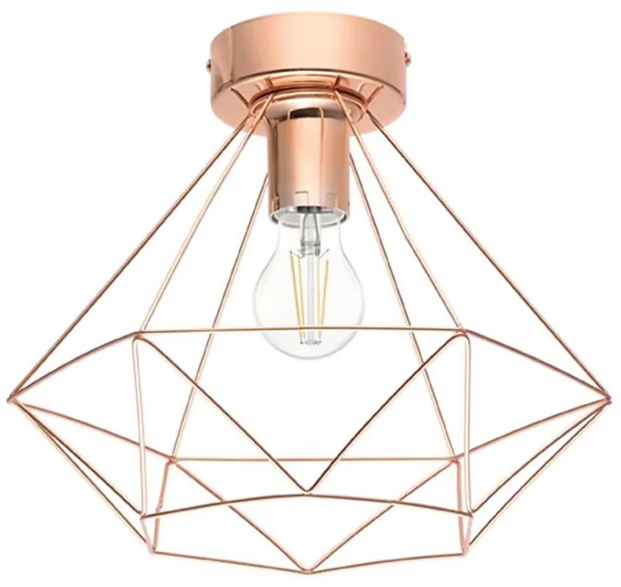 Eglo 79256 - Prisadený luster BYRON 1xE27/60W/230V medená