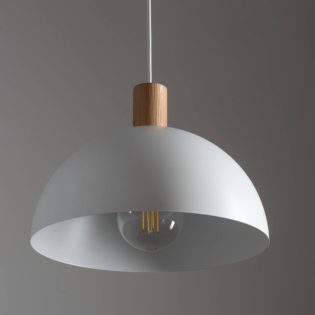 Luster do kuchyne TK 4851 OSLO drevo biely
