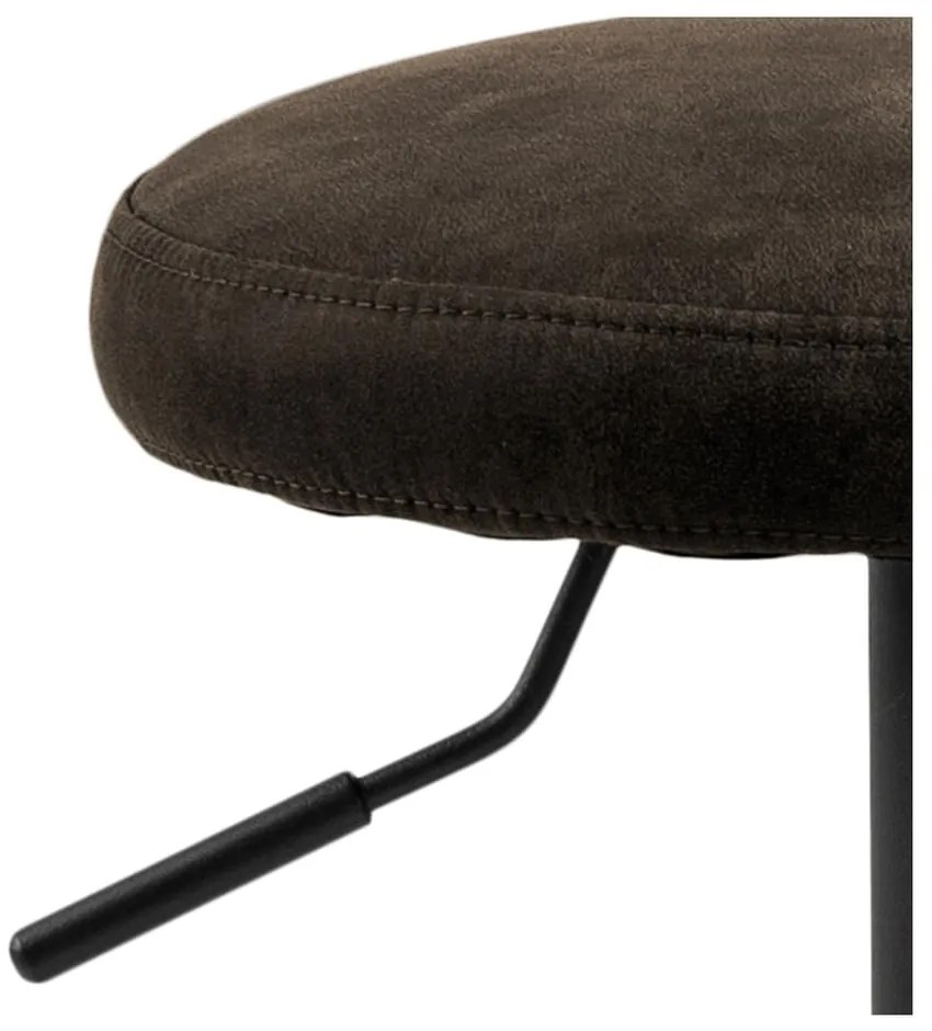 Sivá čalúnená barová stolička s nastaviteľnou výškou (výška sedadla 62 cm) Finch – Actona