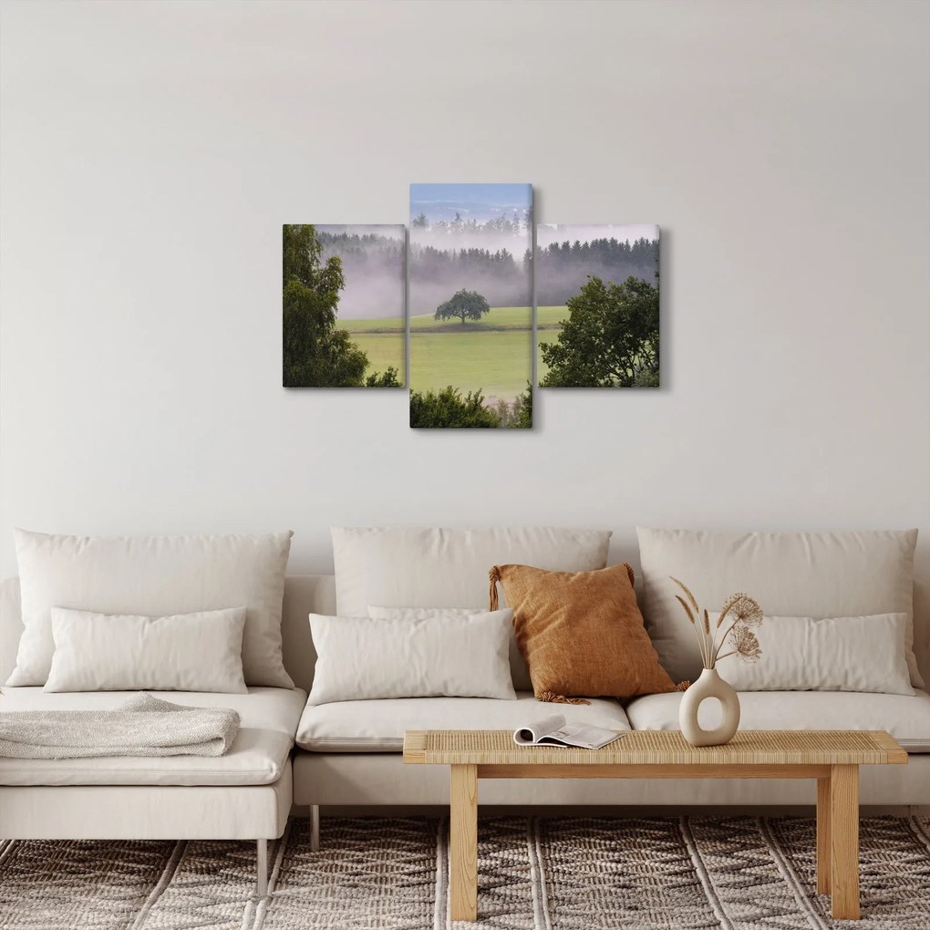 Obraz lúky so stromom (90x60 cm)
