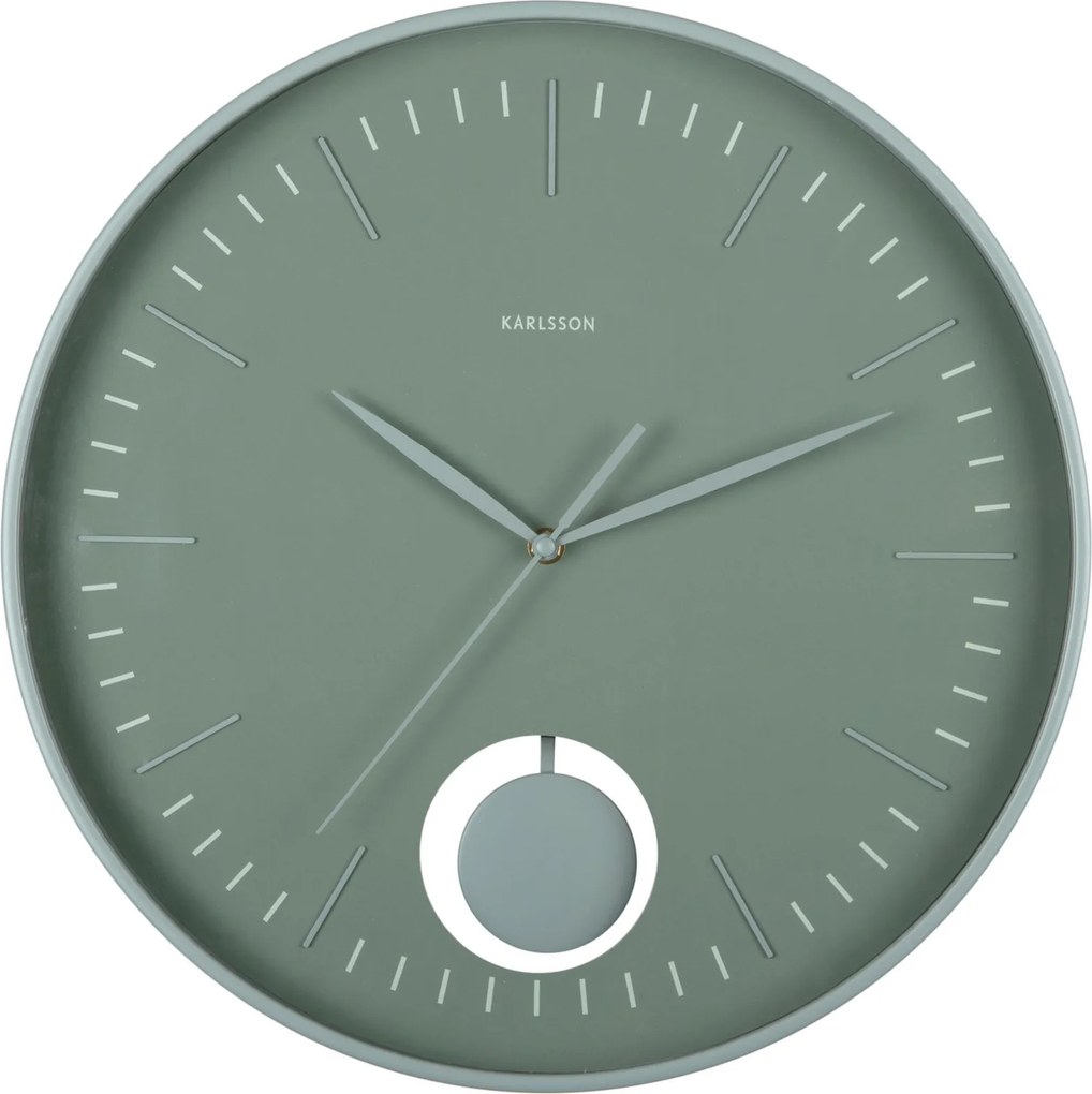 XXXLutz NÁSTENNÉ HODINY jadeitovozelená 41 cm Karlsson - Hodiny - 007143017002