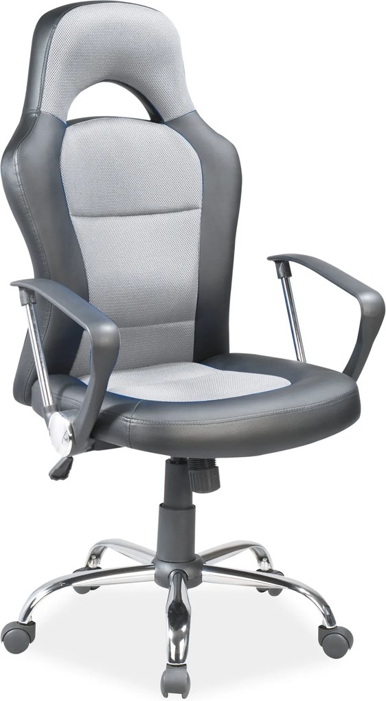 SIGNAL Q-033 kancelárska stolička s podrúčkami sivá / čierna
