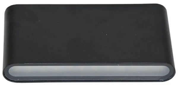 Ecolite ZFP12-CR - LED Vonkajšie nástenné svietidlo BRICK 2xLED/6W/230V IP65 čierna