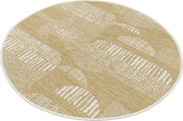 Obojstranný koberec BRUSSELS 206131/10820 béžový / krémový kruh