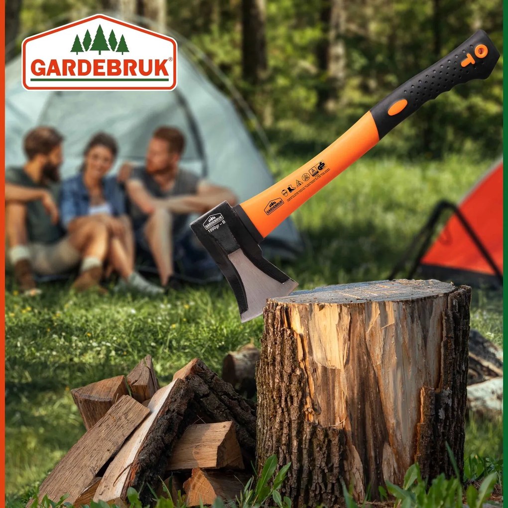 Set sekier TOMS sekera a štiepačka, 2ks, čierna/oranžová Gardebruk