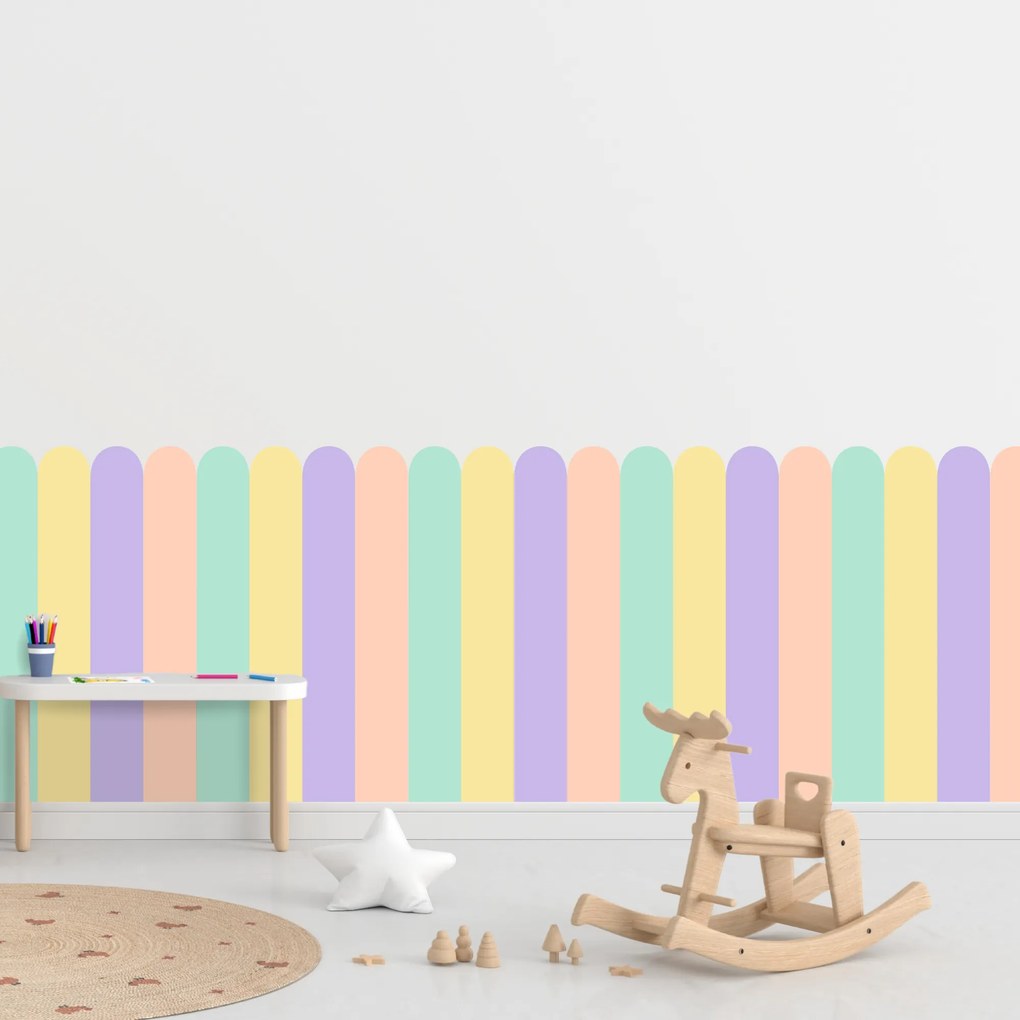 60x100cm Oblúk - Pastelová farba 2 - textilná nálepka na stenu Veľkosť: 100 cm