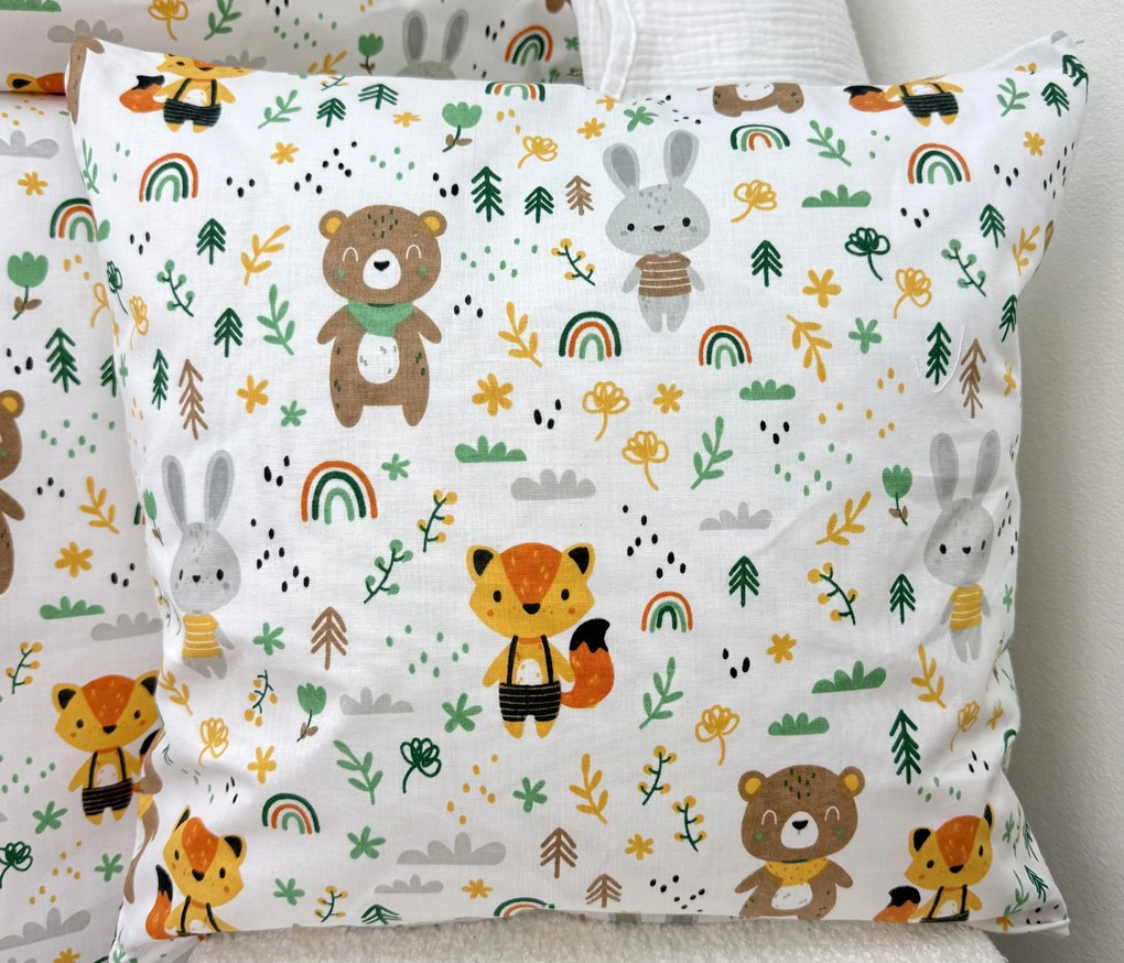 INTERMEDIC SK Obliečka na vankúš Jednorožec a Labuť 40x40 cm bavlnená na zips