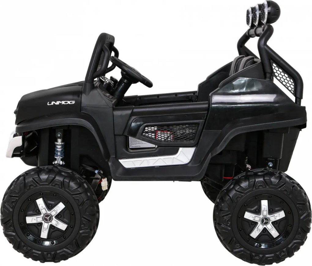Ramiz Mercedes Benz Unimog pre deti Čierna + Terrain 4x4