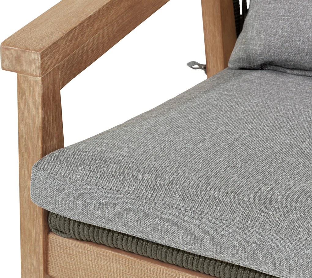 Jedálenské kreslo s okrúhlou opierkou a textilným výpletom