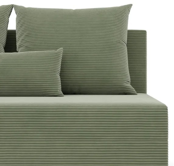 Rohová rozkladacia sedačka FERMO Poso svetlozelená