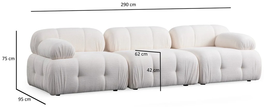 Pohovka Aria so štýlovými detailmi