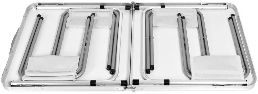 Kempingový rozkladací stôl TRIP 120x60 cm so stoličkami čierny