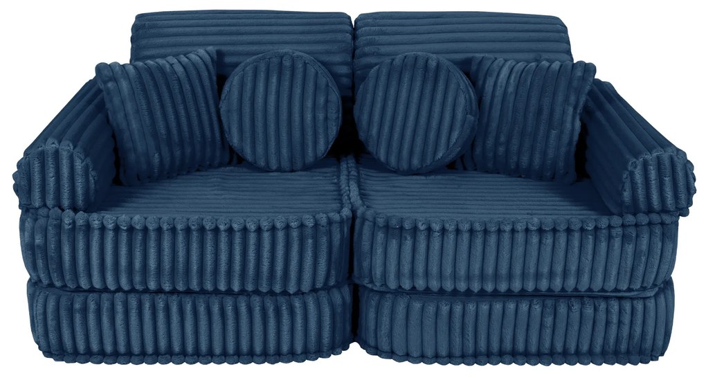 MeowBaby® Churros detská pohovka Plus, Midnight Blue