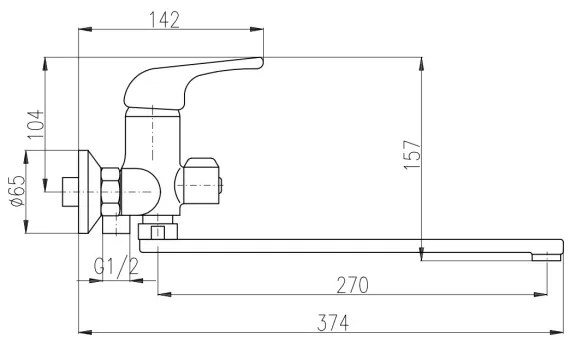 RAV Slezák SA053.5 - Vaňová batéria SAZAVA lesklý chróm
