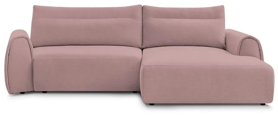 Svetloružová rohová pohovka Aden – Bobochic Paris