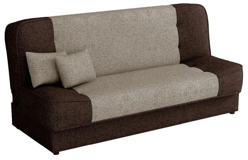 Kondela Rozkladacia pohovka, látka hnedá, svetlohnedá, ASIA NEW