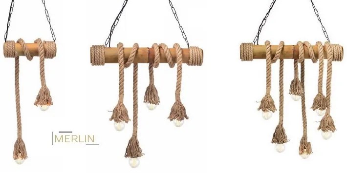 ACA DECOR Závesné lanové svietidlo MERLIN max. 2x40W/E27/230V/IP20