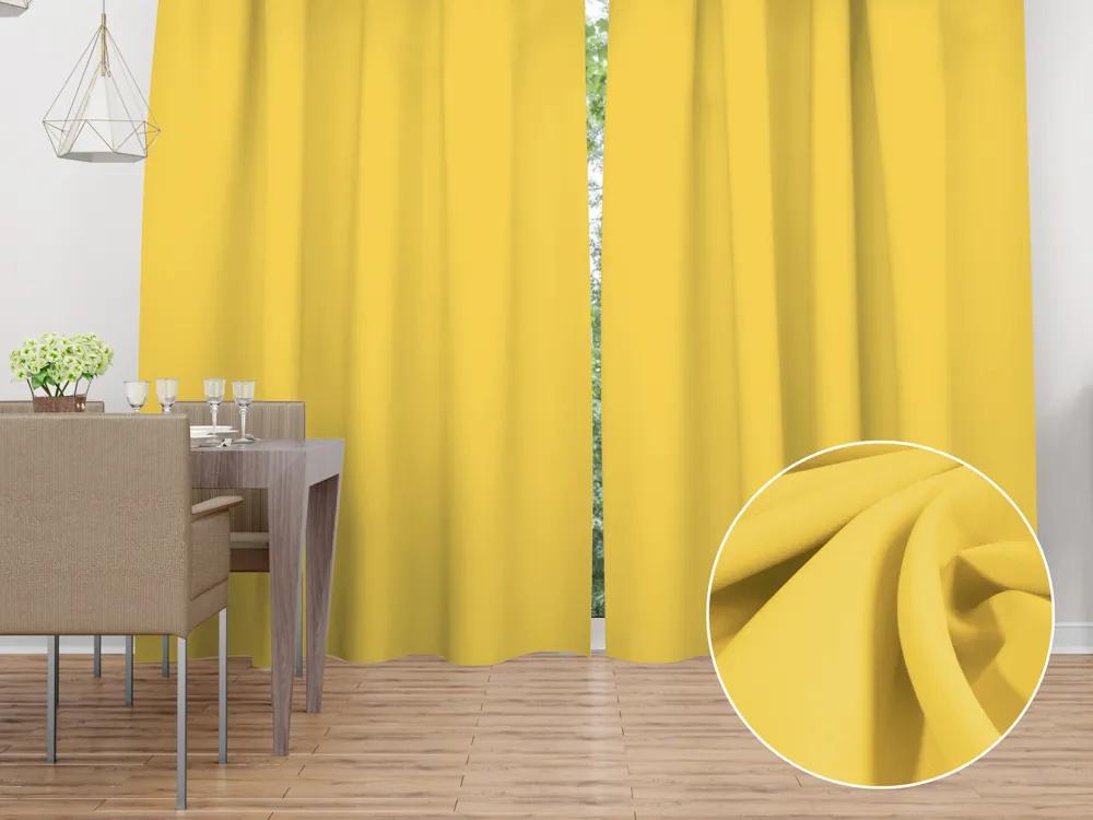 Biante Dekoračný záves Rongo RG-050 Svetlo žltý 140x160 cm