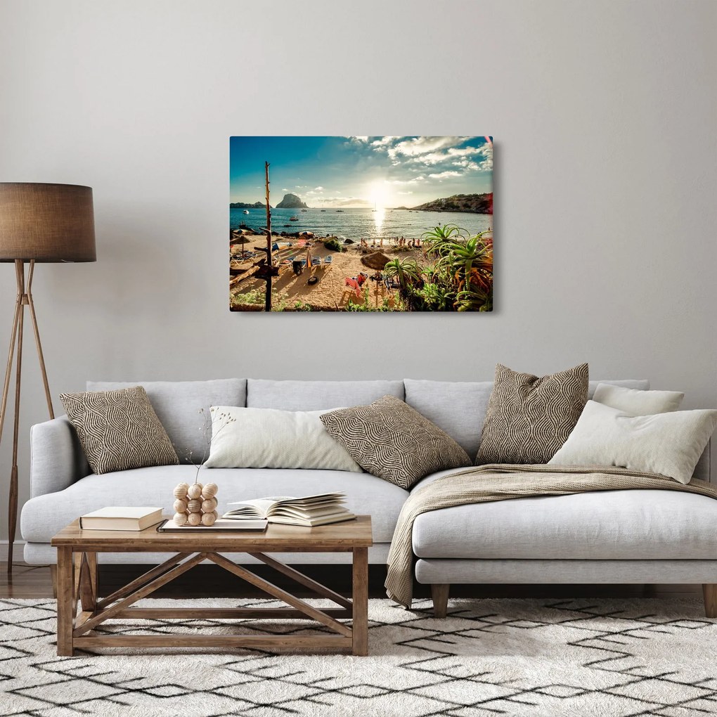 Obraz - Pláž s ľuďmi (90x60 cm)